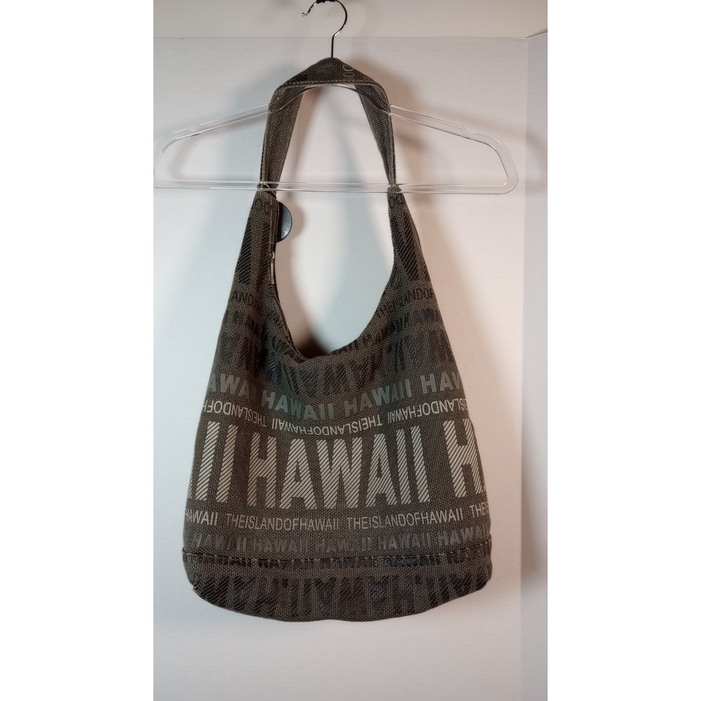 Robin Ruth The Island of Hawaii Moss Green LARGE Canvas Shoulder HOBO Bag